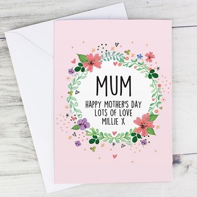 Personalised Floral Card