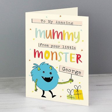 Personalised Little Monster Card