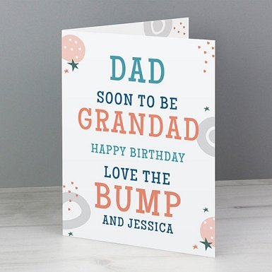 Personalised From the Bump Father's Day Card