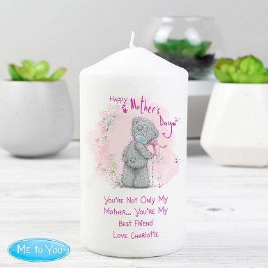 Personalised Me To You Mother's Day Pillar Candle