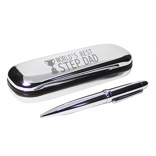 Personalised World's Best Step Dad Pen & Box