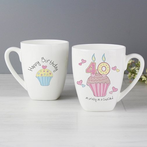 Cupcake 40th Birthday Latte Mug