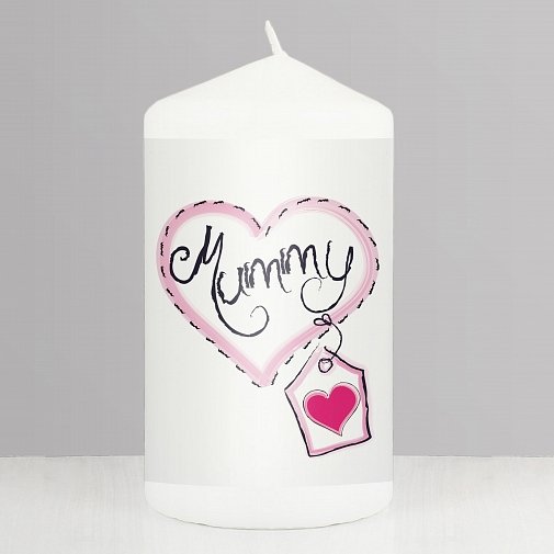 Mummy Heart Stitch Candle