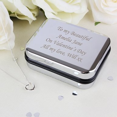 Personalised Box With Heart Necklace