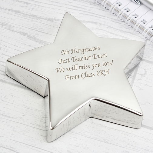 Personalised Star Paperweight