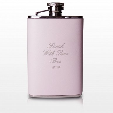 Personalised Pink Hip Flask