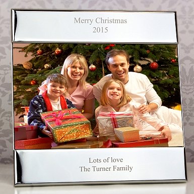 Personalised Silver Square 6x4 Photo Frame