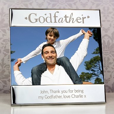 Personalised Silver Godfather Square 6x4 Photo Frame