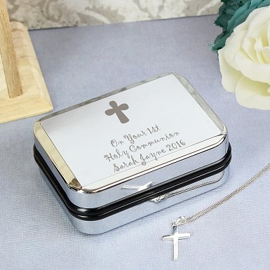 Personalised Cross Necklace and Box