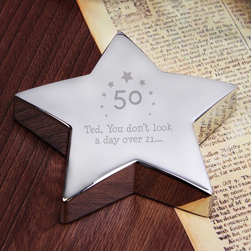 Personalised Stars Age Star Paperweight