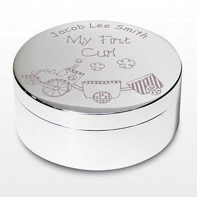 Personalised Train My First Curl Trinket Box