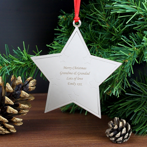 Personalised Star Tree Decoration