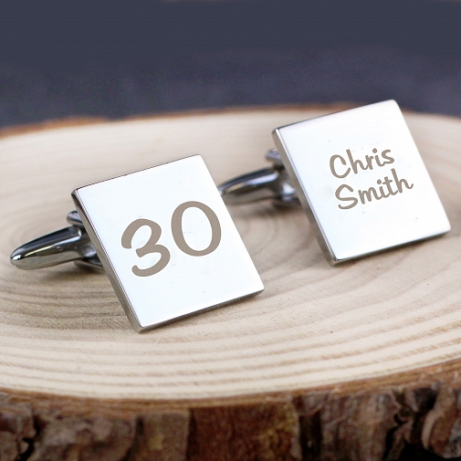 Personalised Big Age Cufflinks