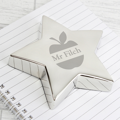 Personalised Apple Star Paperweight