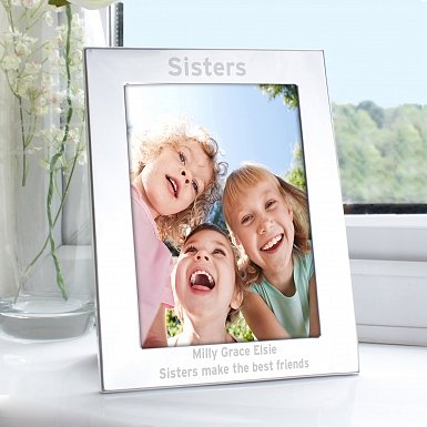 Personalised Silver 5x7 Bold Style Photo Frame