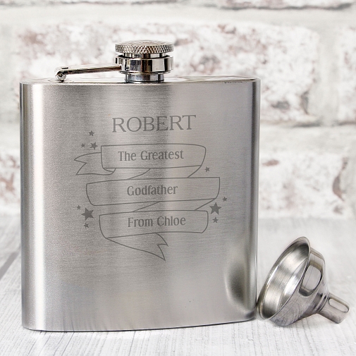 Personalised Shining Star Hip Flask