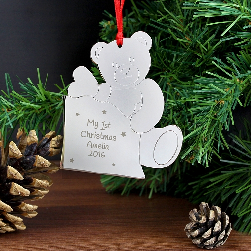 Personalised Teddy My 1st Tree Decoration
