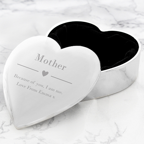 Personalised Decorative Heart Trinket Box