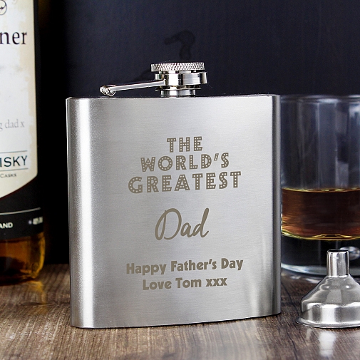 Personalised 'The World's Greatest' Hip Flask