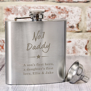 Personalised No.1 Hip Flask