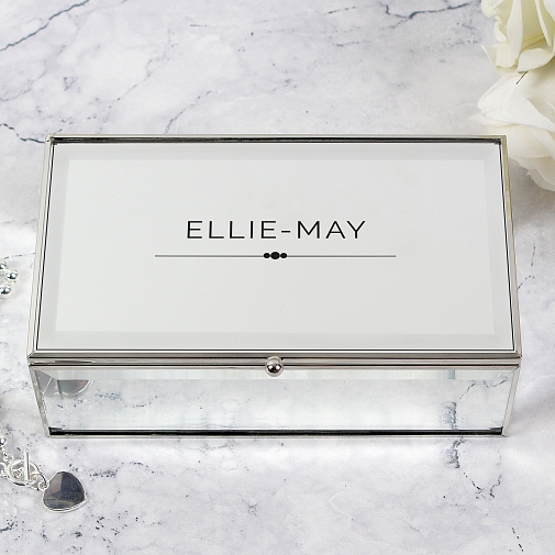 Personalised Classic Mirrored Jewellery Box