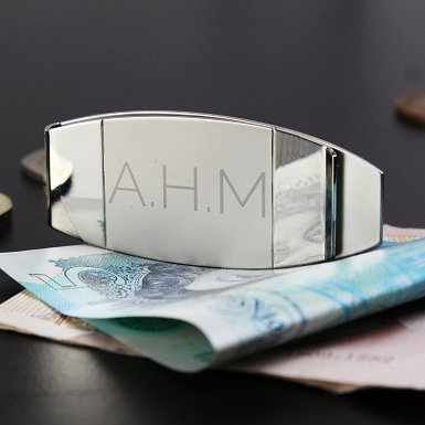 Personalised Classic Initial Money Clip