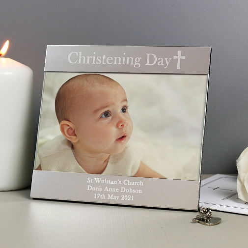 Personalised Christening Day Square 6x4 Photo Frame