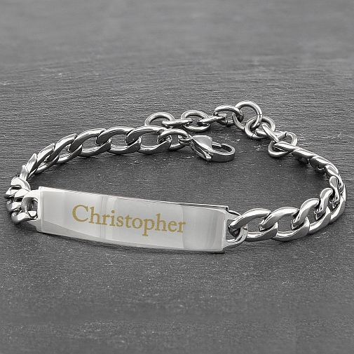 Personalised Stainless Steel Unisex Bracelet delivery to UK [United Kingdom]