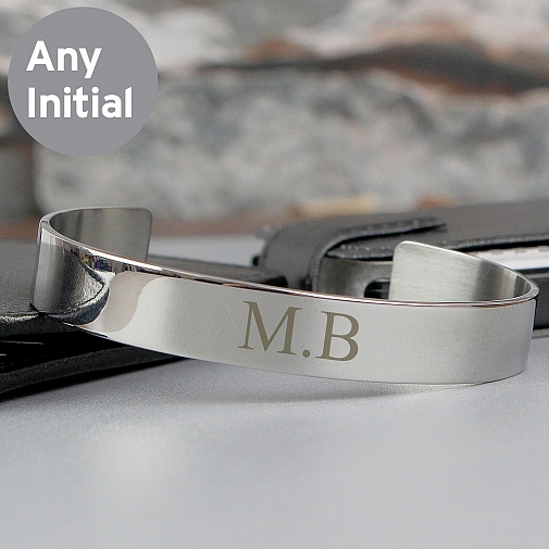 Personalised Initial Stainless Steel Bangle