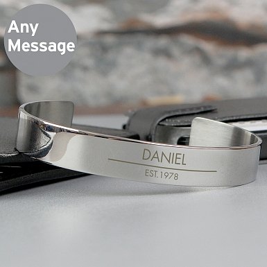 Personalised Classic Stainless Steel Bangle