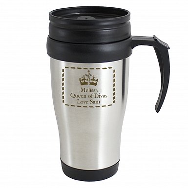 Personalised Crown Travel Mug