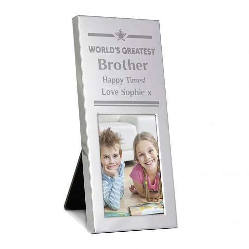 Personalised Luxury Small Silver 2x3 Photo Frame