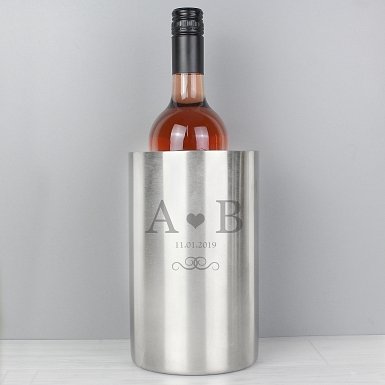 Personalised Monogram Stainless Steel Wine Cooler