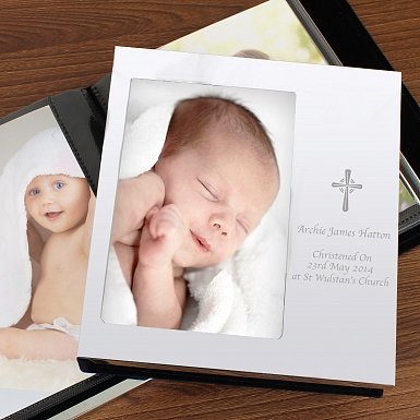 Personalised Cross Photo Frame Album 6x4