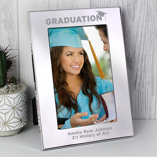 Personalised Silver 4x6 Graduation Photo Frame