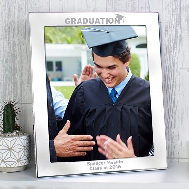 Personalised Silver 10x8 Graduation Photo Frame