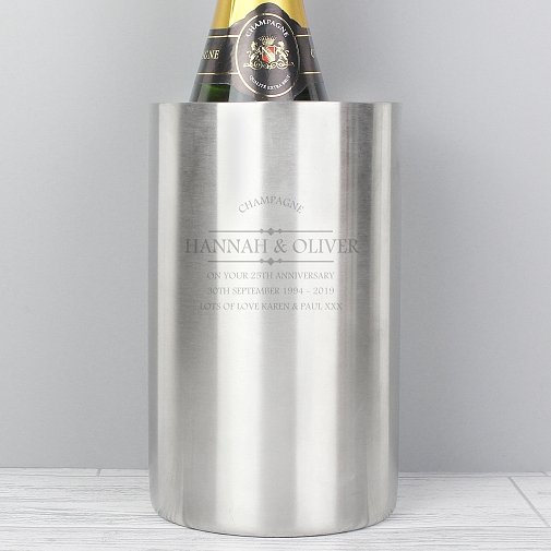 Personalised Diamond Wine Cooler