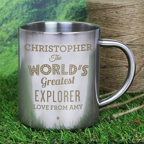 Personalised 'The World's Greatest' Metal Mug