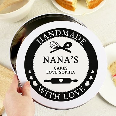 Personalised Handmade With Love Cake Tin