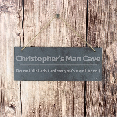 Personalised Engraved Hanging Slate Plaque