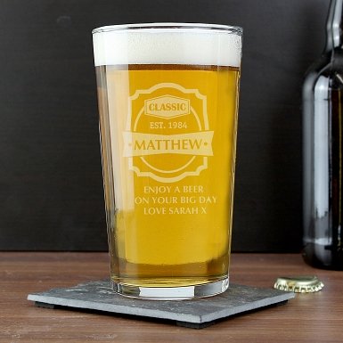 Personalised Classic Pint Glass