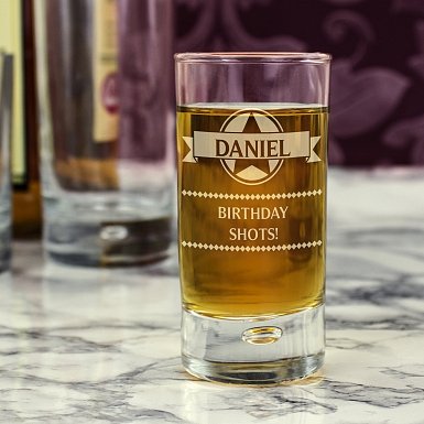 Personalised Diamond Bubble Shot Glass