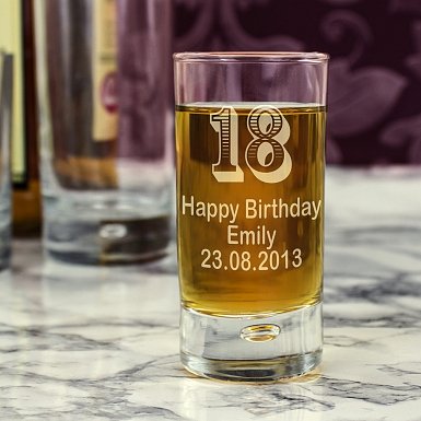 Personalised Age Bubble Shot Glass