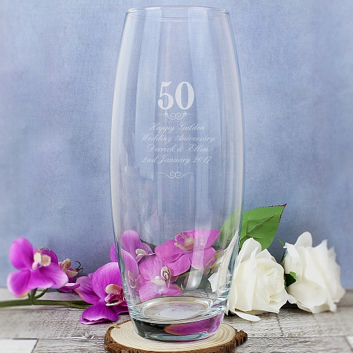 Personalised 50 Years Bullet Vase