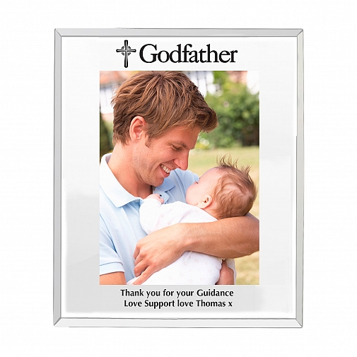 Personalised Mirrored Godfather Glass Photo Frame 5x7