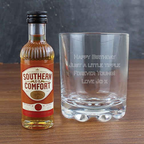 Personalised Tumbler & Southern Comfort Miniature Set