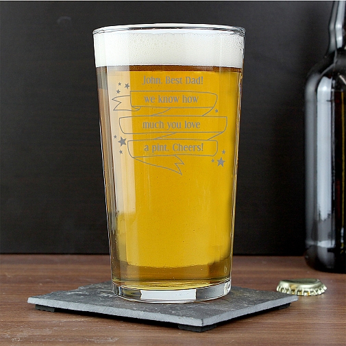 Personalised Shining Star Pint Glass