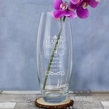 Personalised Birthday Bullet Vase