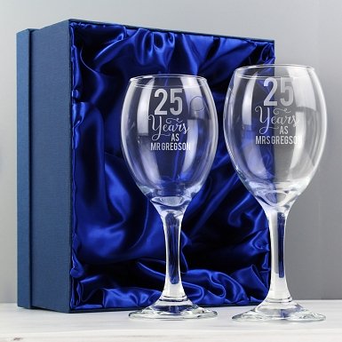 Personalised Years As... Wine Glass Set