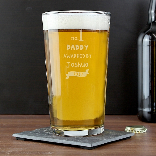 Personalised no.1 Awarded By Pint Glass